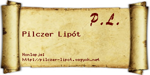 Pilczer Lipót névjegykártya